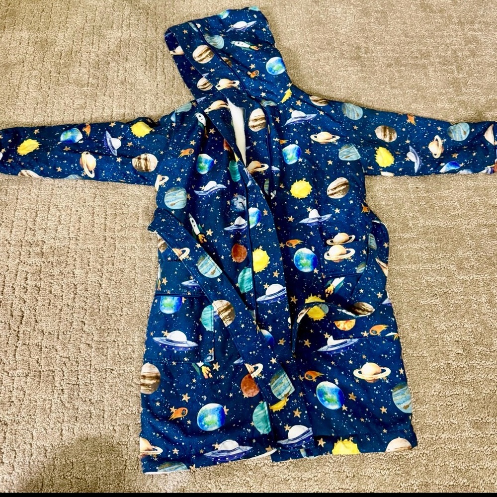 Posh Peanut Galaxy Print Hooded Robe